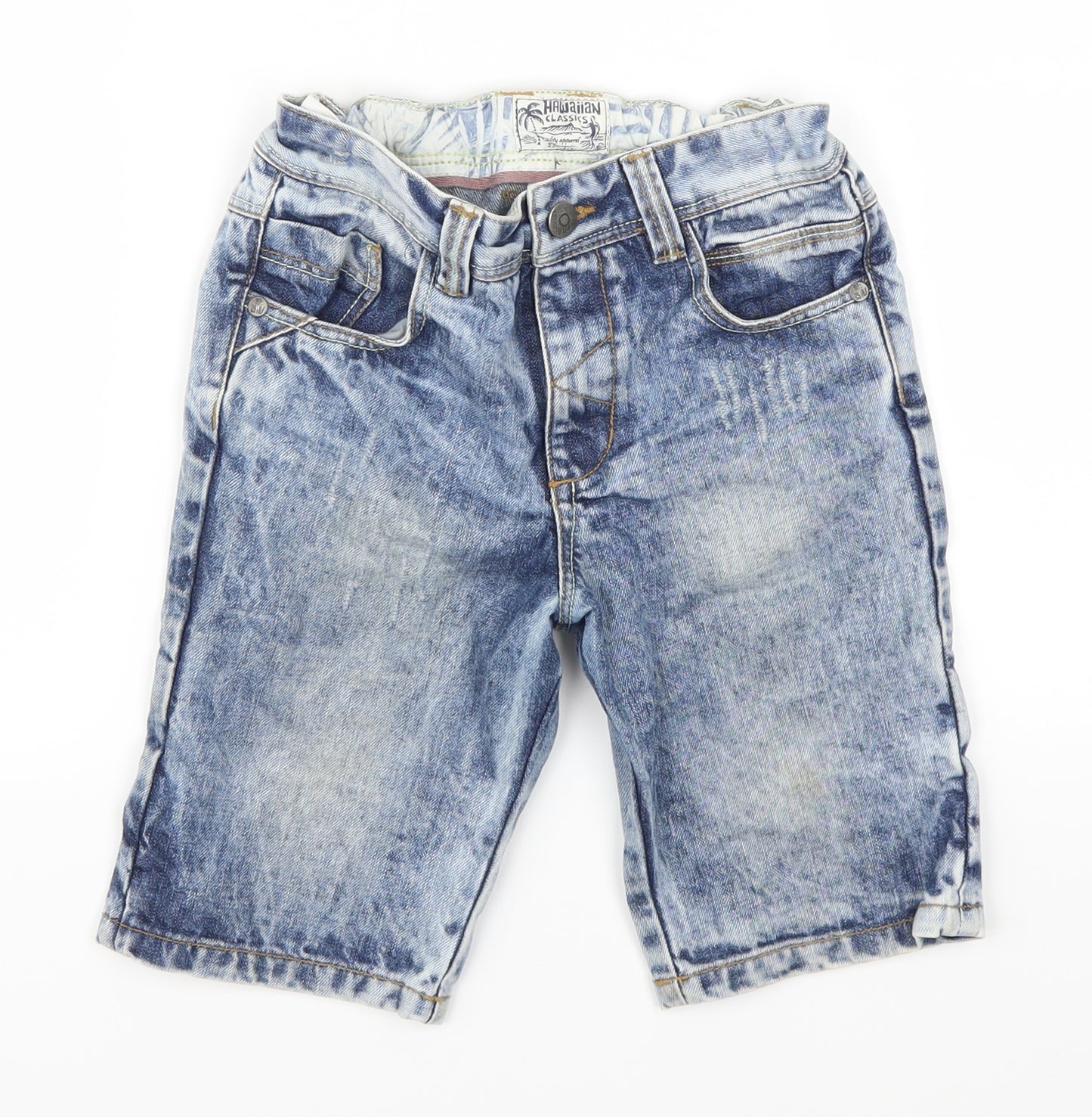 TU Boys Blue  Denim Biker Shorts Size 7 Years