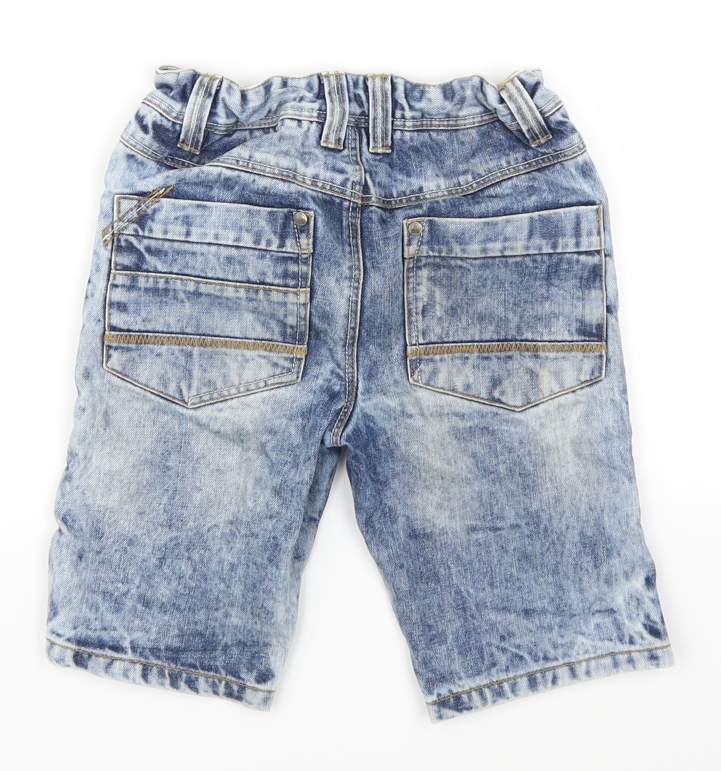 TU Boys Blue  Denim Biker Shorts Size 7 Years