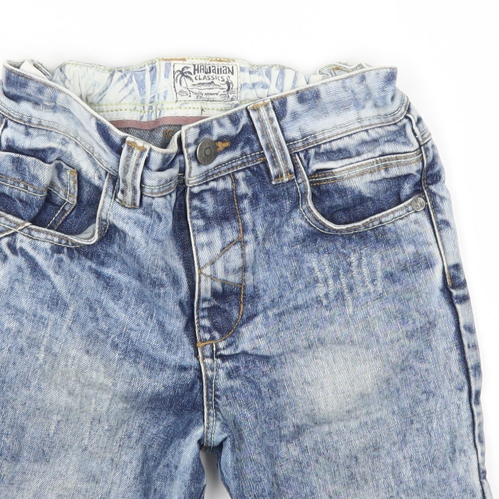 TU Boys Blue  Denim Biker Shorts Size 7 Years