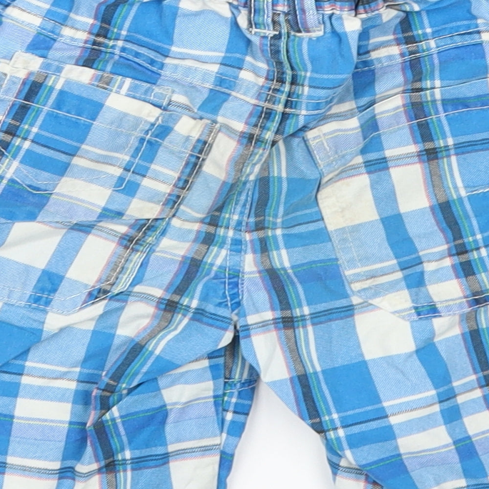 NEXT Boys Blue Check  Utility Shorts Size 4-5 Years