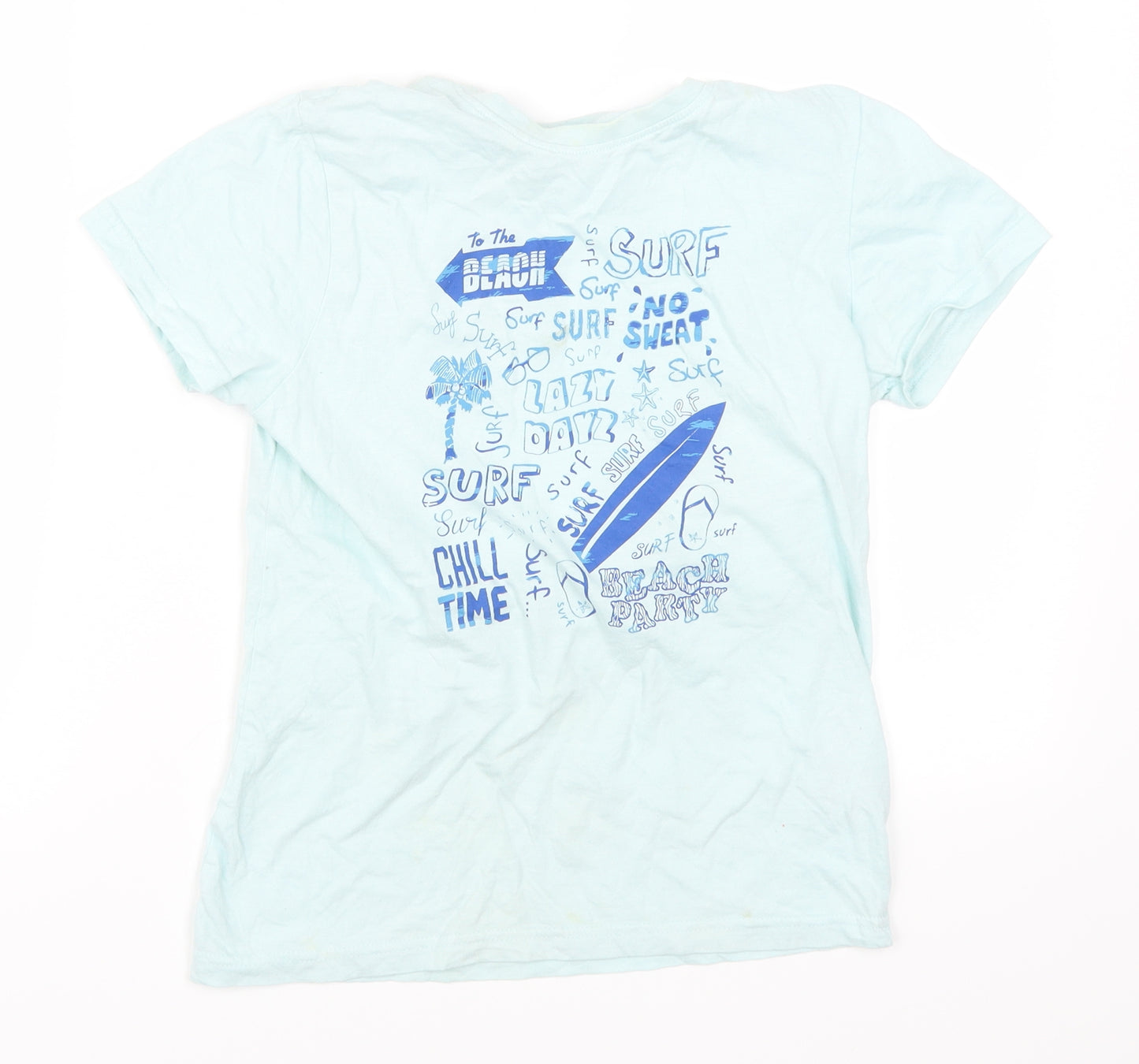 Primark Boys Blue   Basic T-Shirt Size 8-9 Years  - Surf To The Beach