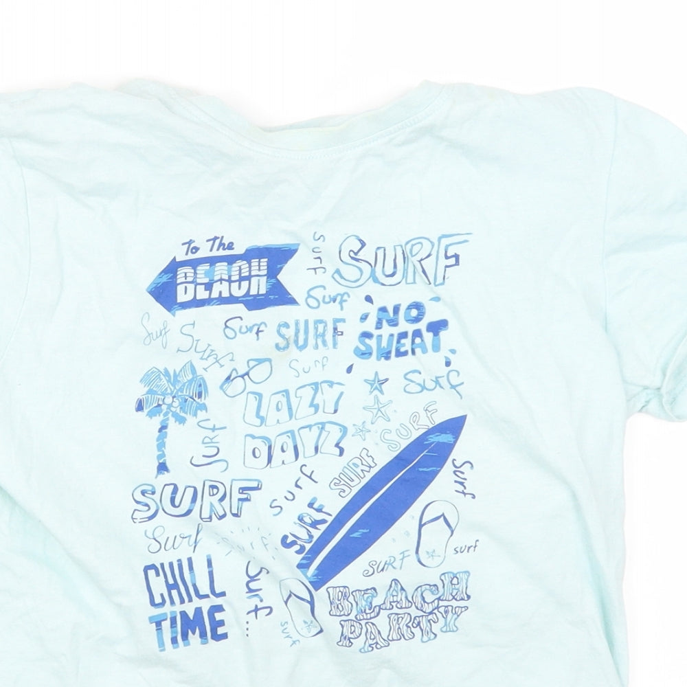 Primark Boys Blue   Basic T-Shirt Size 8-9 Years  - Surf To The Beach