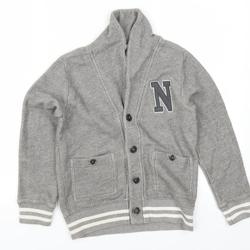 NEXT Boys Grey   Cardigan Jumper Size 8 Years  - N
