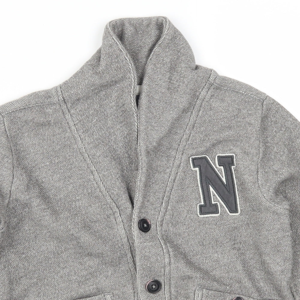 NEXT Boys Grey   Cardigan Jumper Size 8 Years  - N