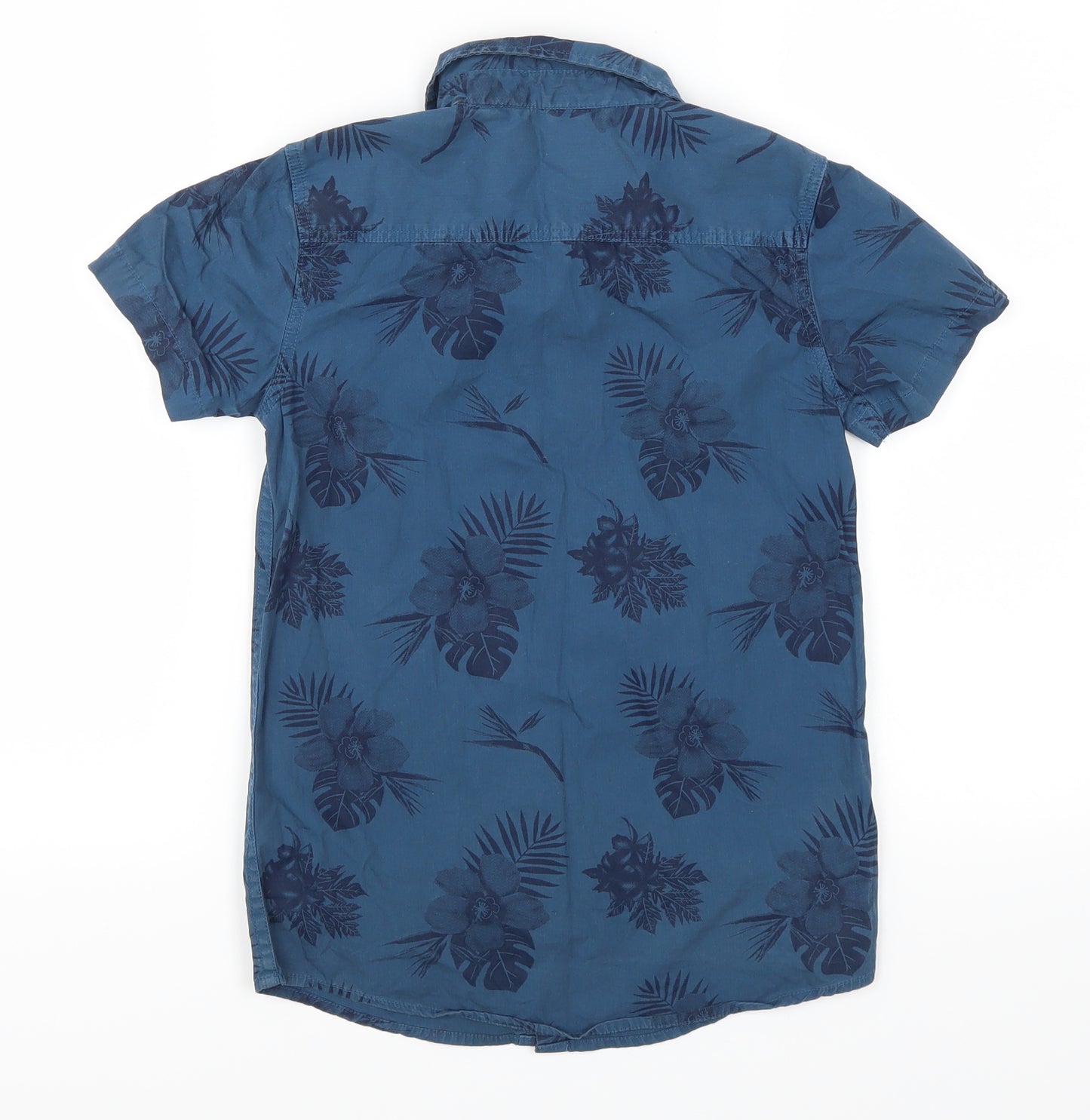 Primark Boys Blue Floral  Basic Button-Up Size 8-9 Years