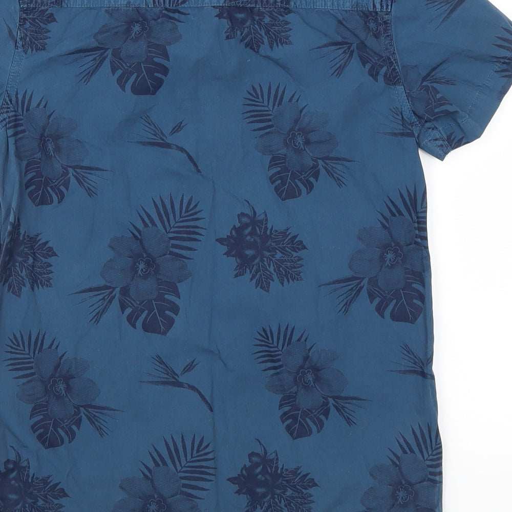 Primark Boys Blue Floral  Basic Button-Up Size 8-9 Years