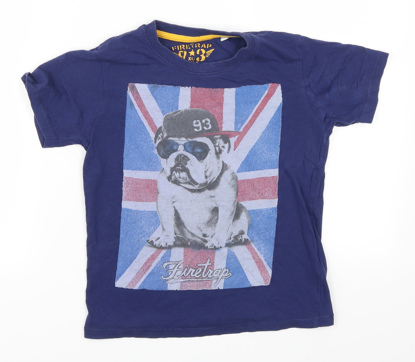 Firetrap Boys Blue   Basic T-Shirt Size 8-9 Years  - Pug