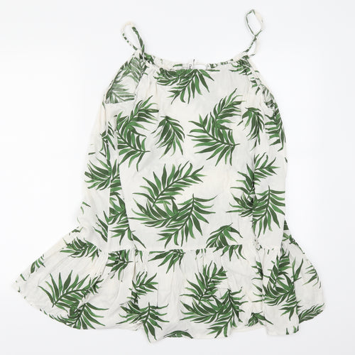Debenhams Womens Green Floral  Basic Tank Size L  - Leaves Print