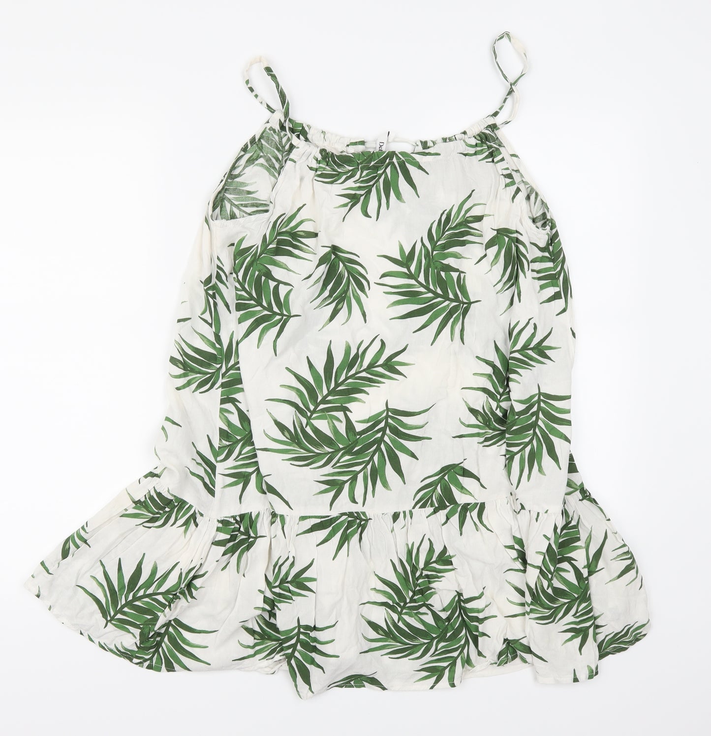 Debenhams Womens Green Floral  Basic Tank Size L  - Leaves Print