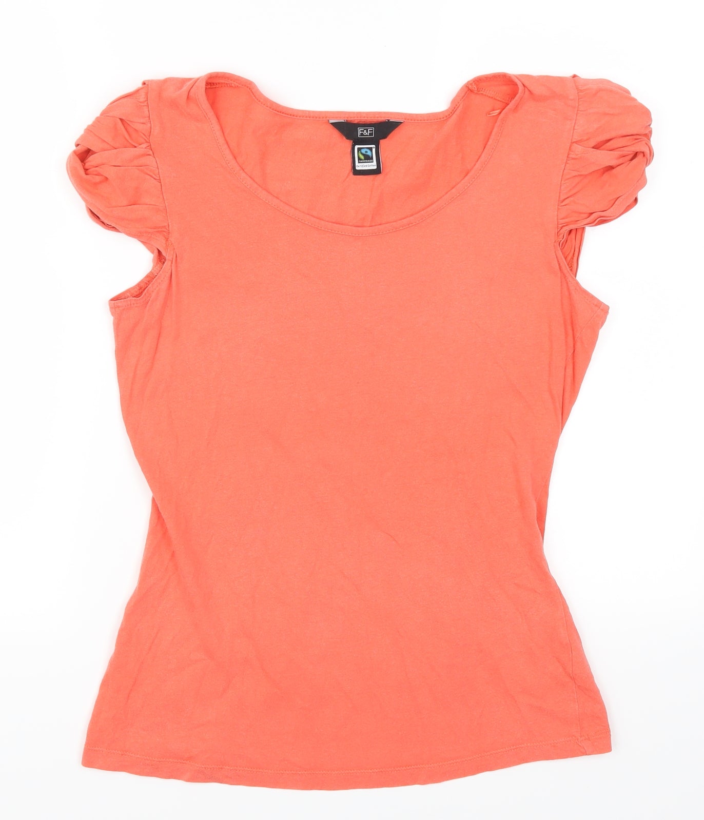 F&F Womens Pink   Basic T-Shirt Size 12  - Coral