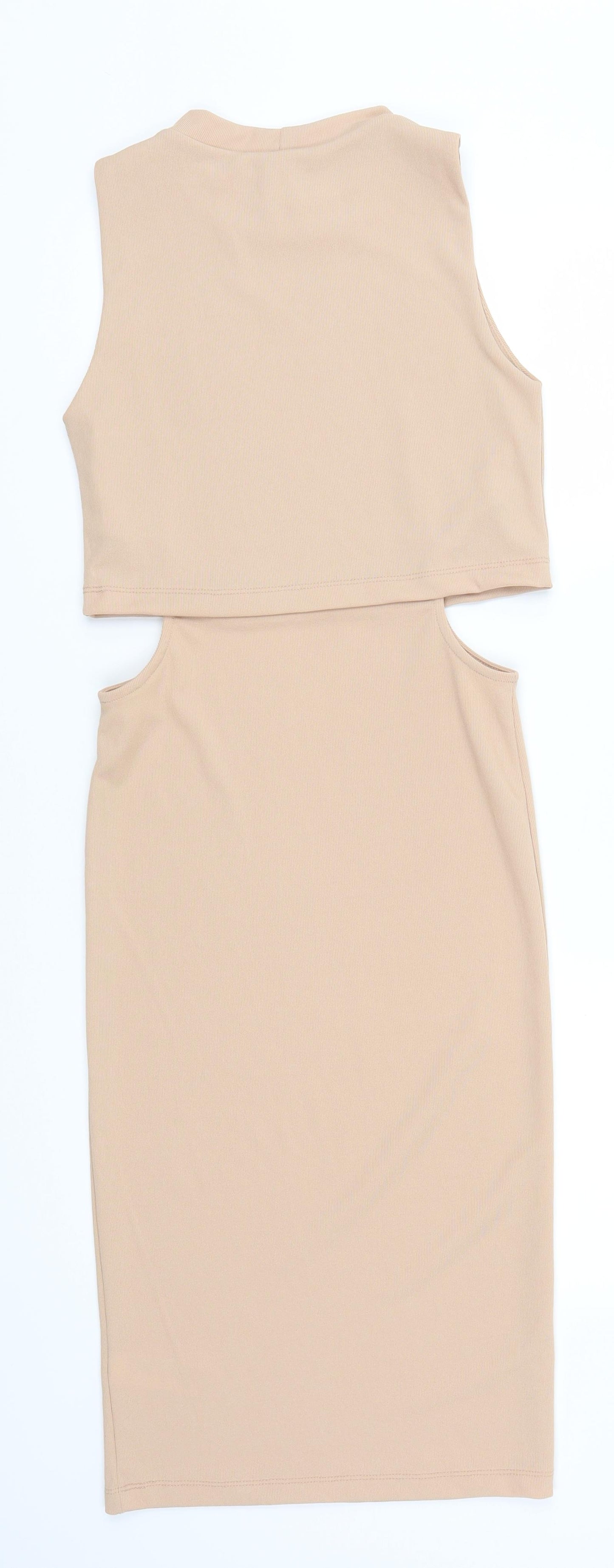 Topshop Womens Beige   Pencil Dress  Size 6