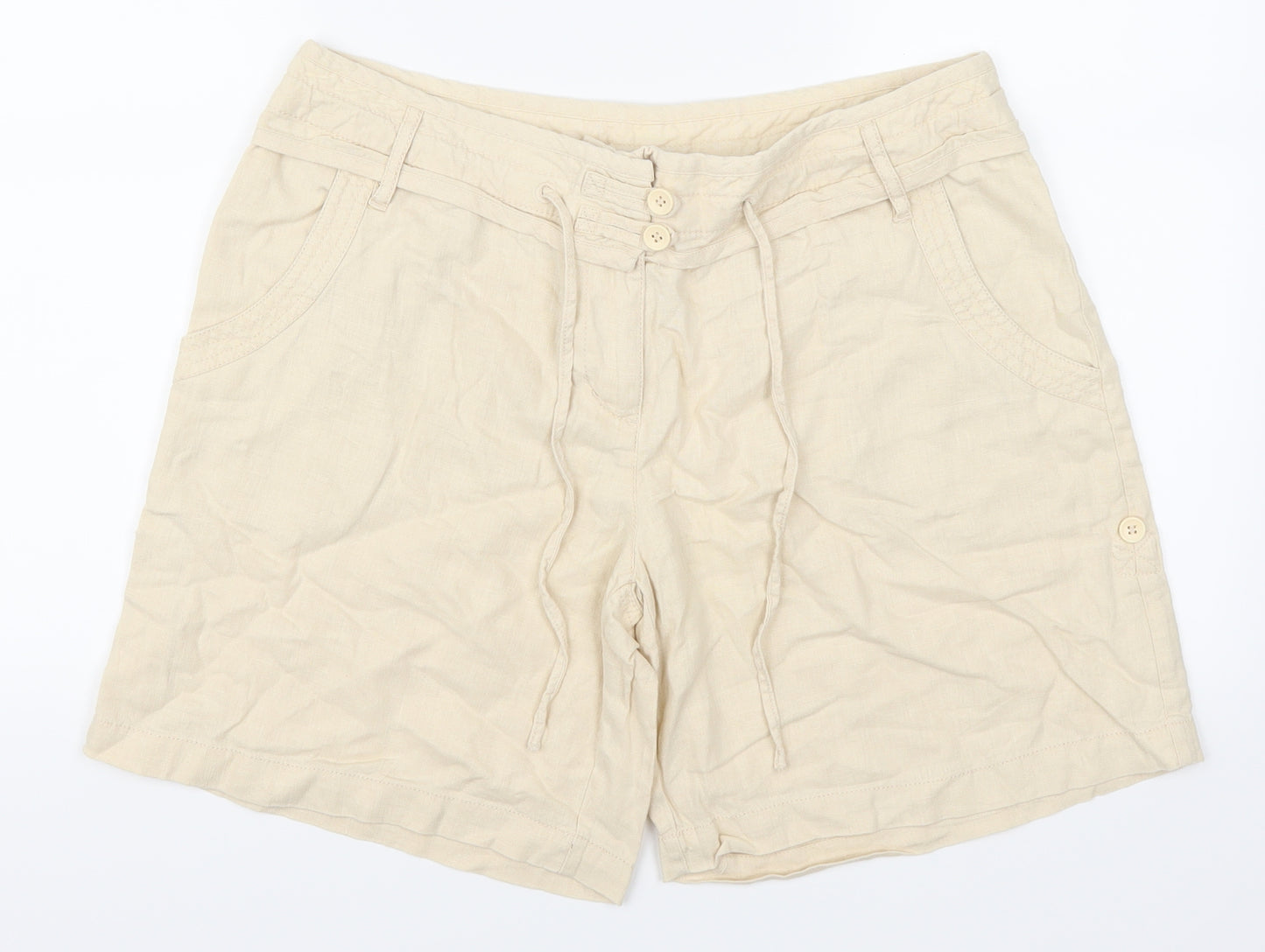 NEXT Womens Beige   Sailor Shorts Size 14