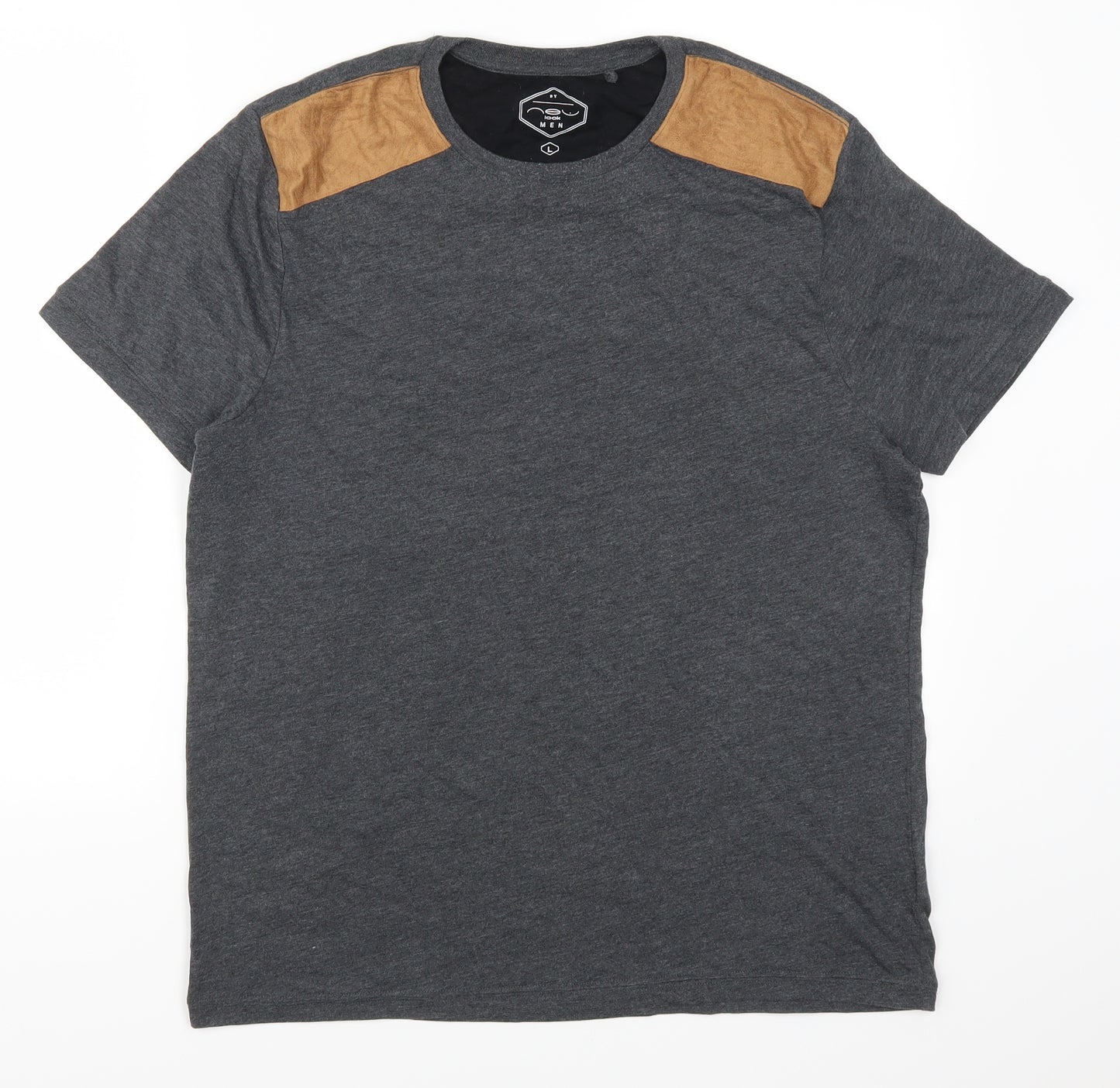 New Look Mens Grey    T-Shirt Size L