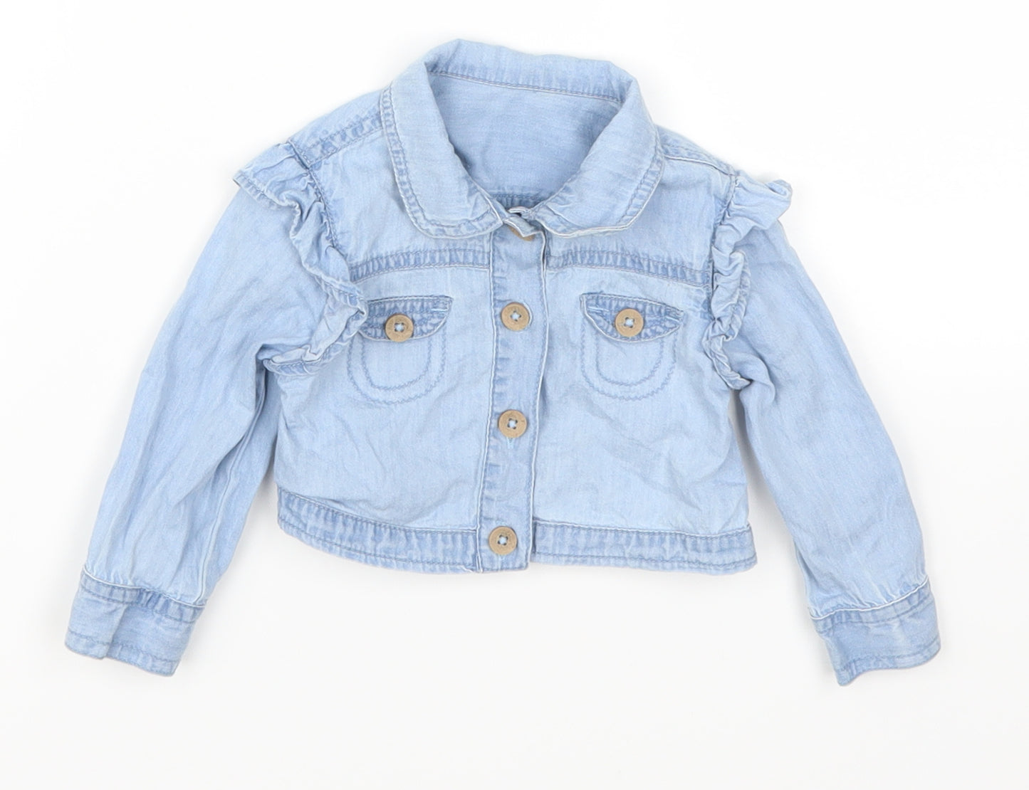 George Girls Blue  Denim Jacket  Size 6-9 Months