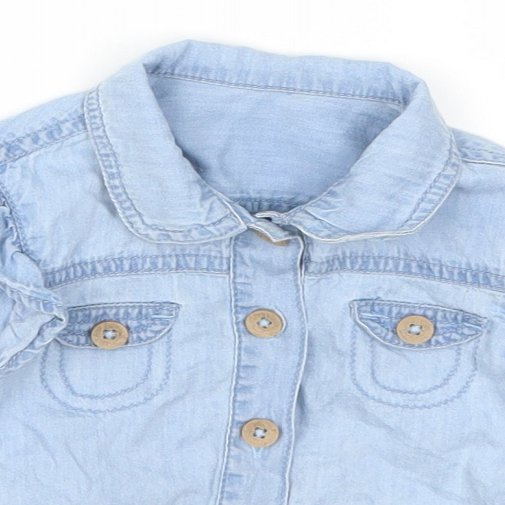 George Girls Blue  Denim Jacket  Size 6-9 Months