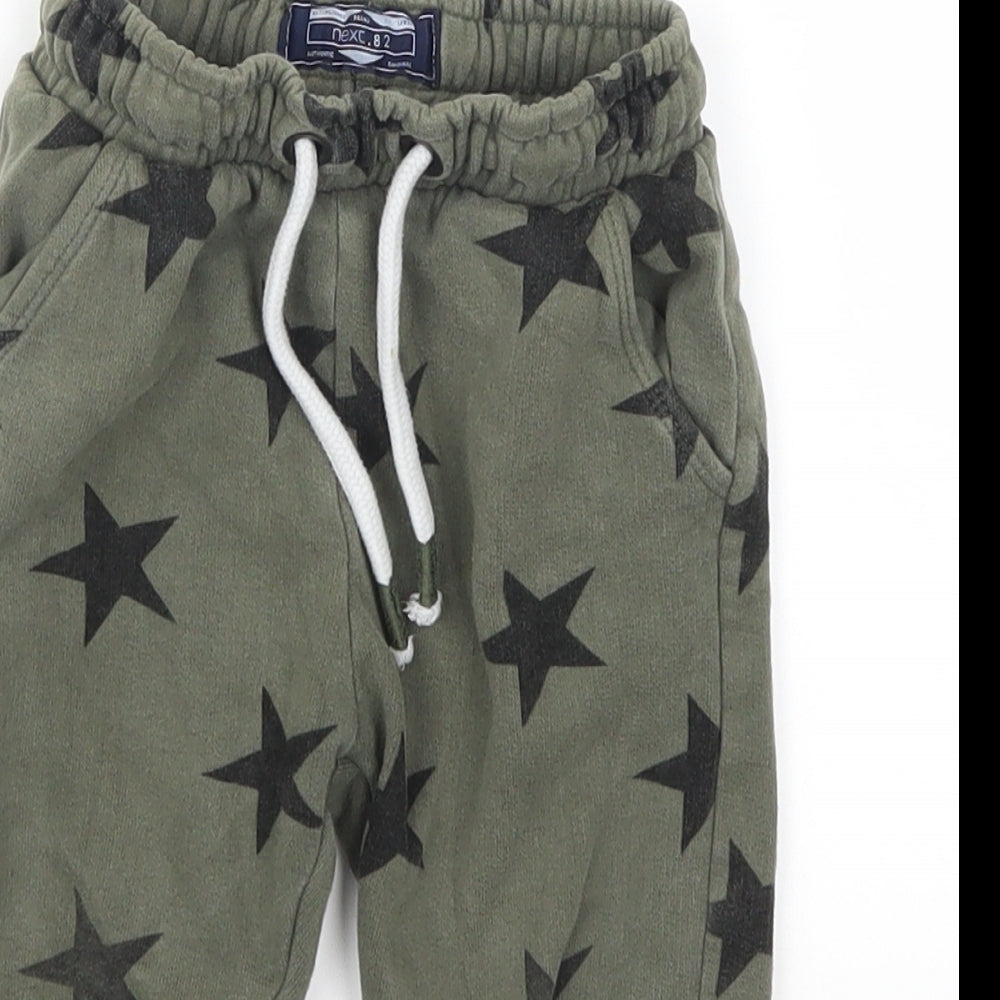 NEXT Boys Gold Geometric  Sweatpants Trousers Size 18-24 Months  - Stars