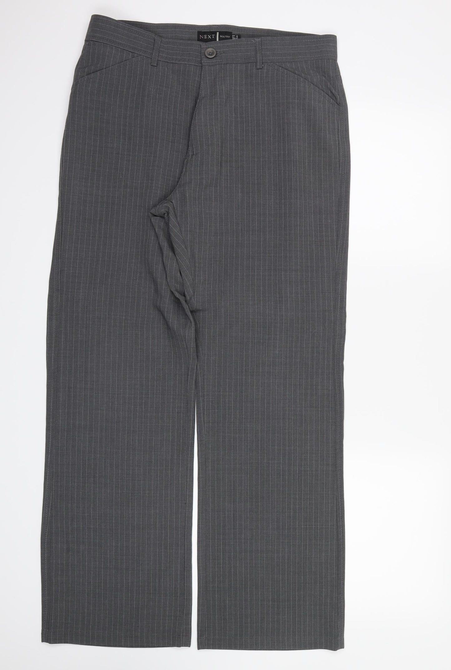 NEXT Mens Grey Striped  Trousers  Size 32 in