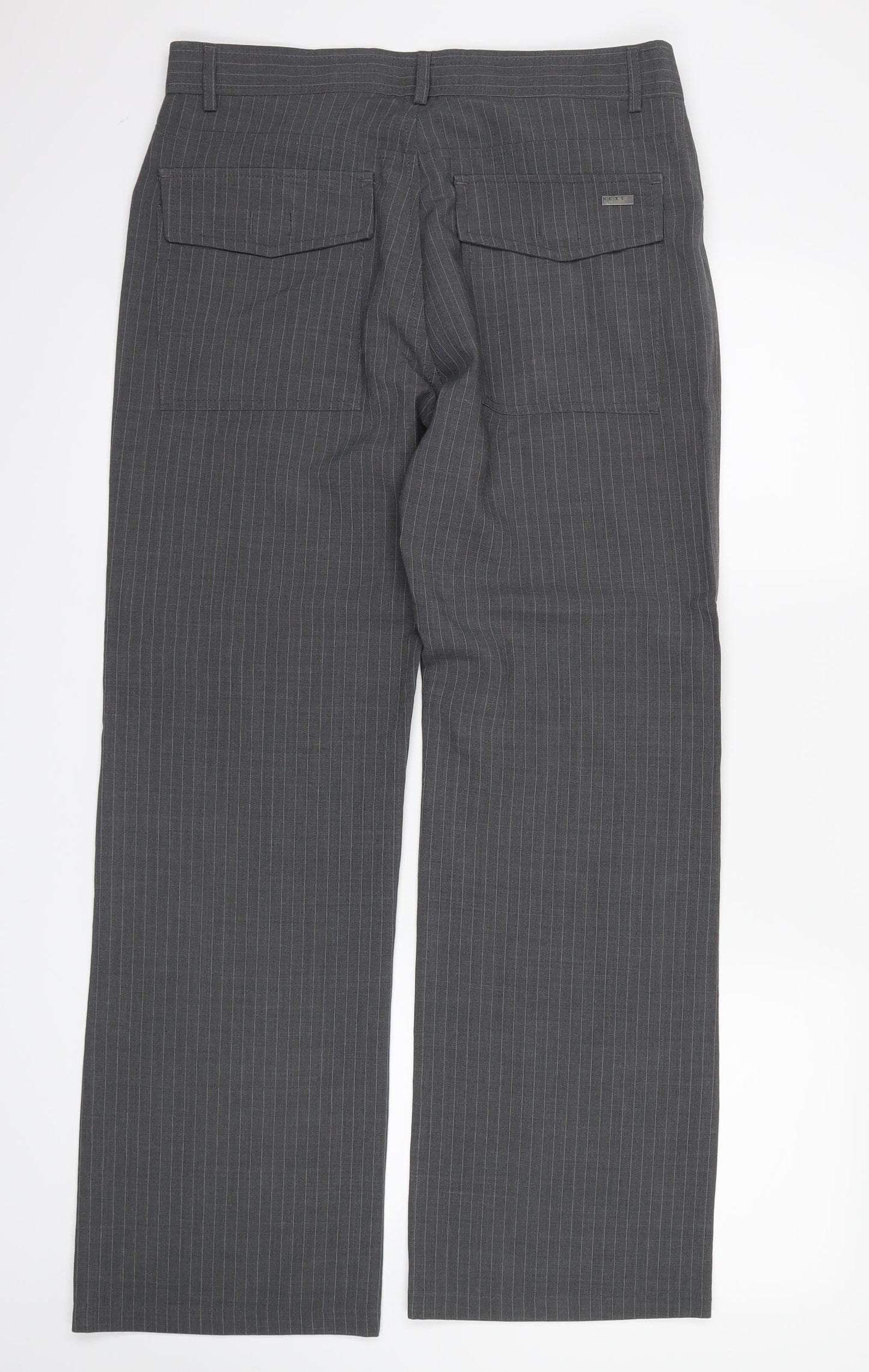 NEXT Mens Grey Striped  Trousers  Size 32 in