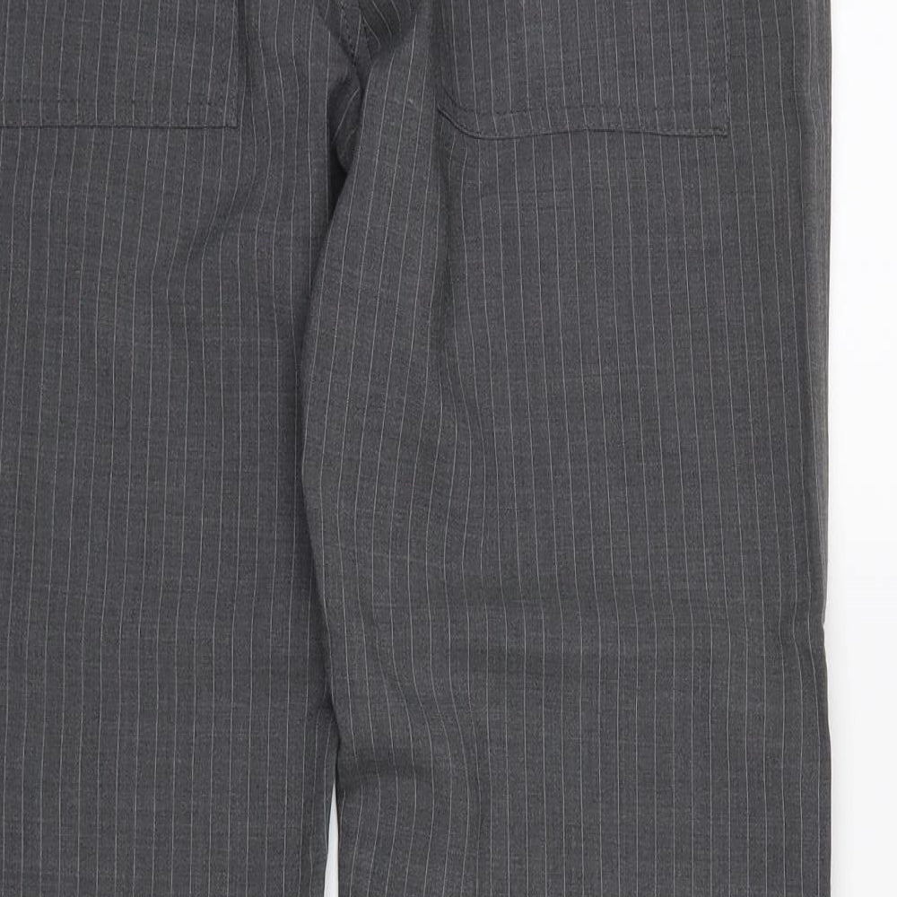 NEXT Mens Grey Striped  Trousers  Size 32 in