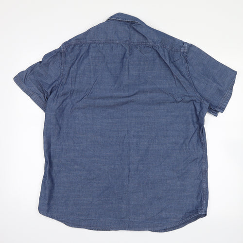 Marks and Spencer Mens Blue    Button-Up Size XL