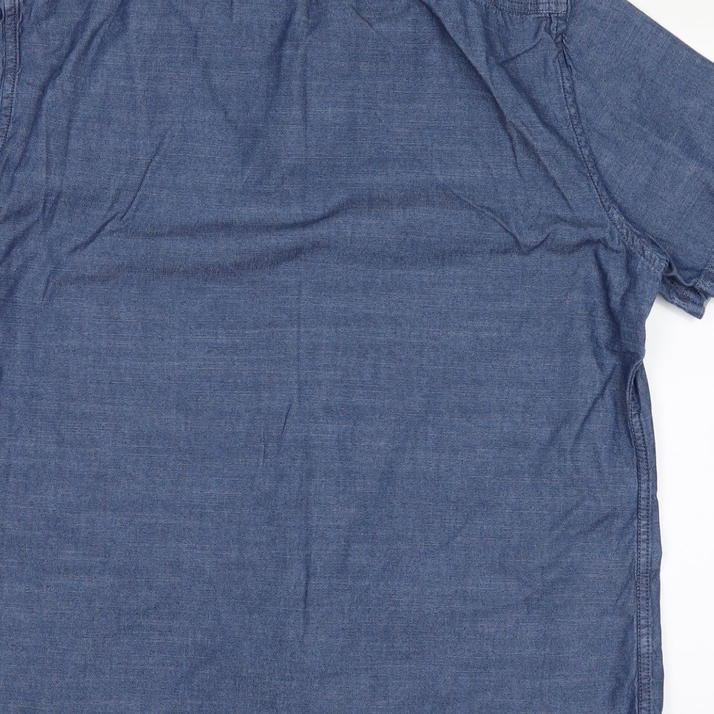 Marks and Spencer Mens Blue    Button-Up Size XL