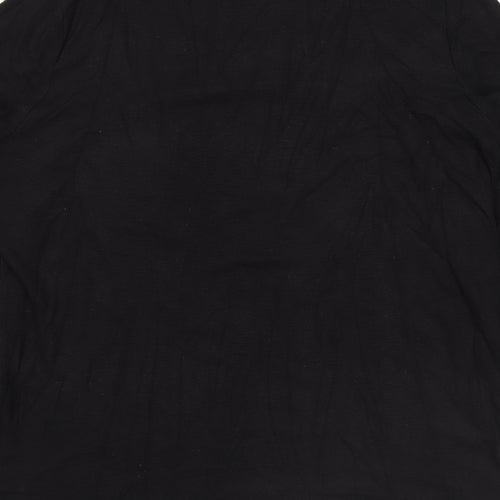 Klass Womens Black Animal Print  Basic Blouse Size XL  - snakeskin