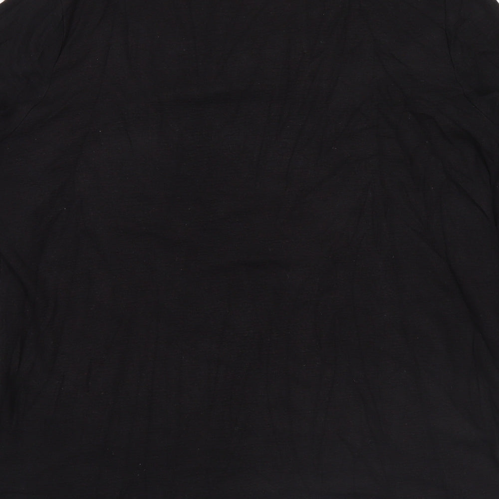 Klass Womens Black Animal Print  Basic Blouse Size XL  - snakeskin
