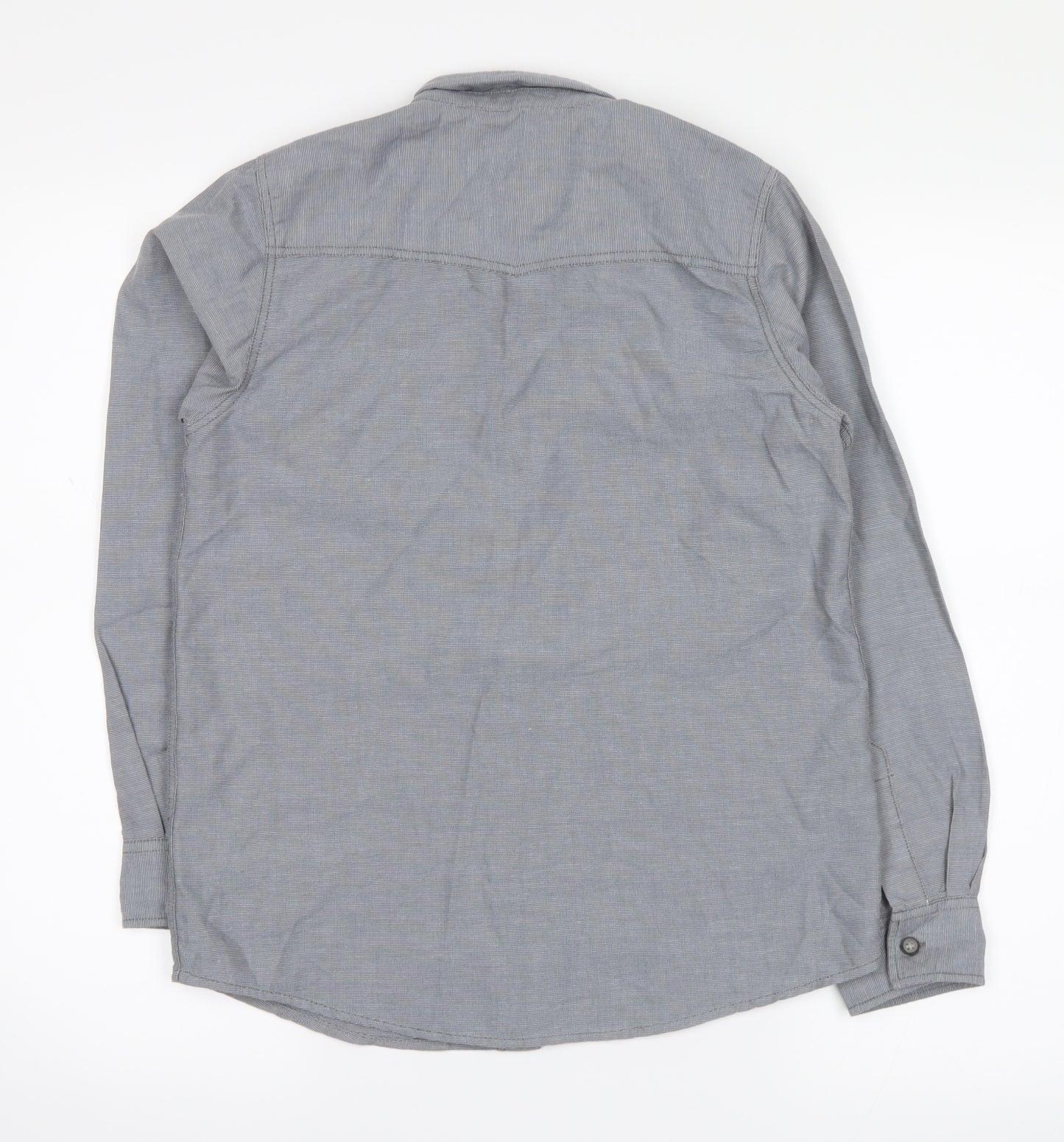 Global Explorer Boys Grey   Basic Button-Up Size 10-11 Years