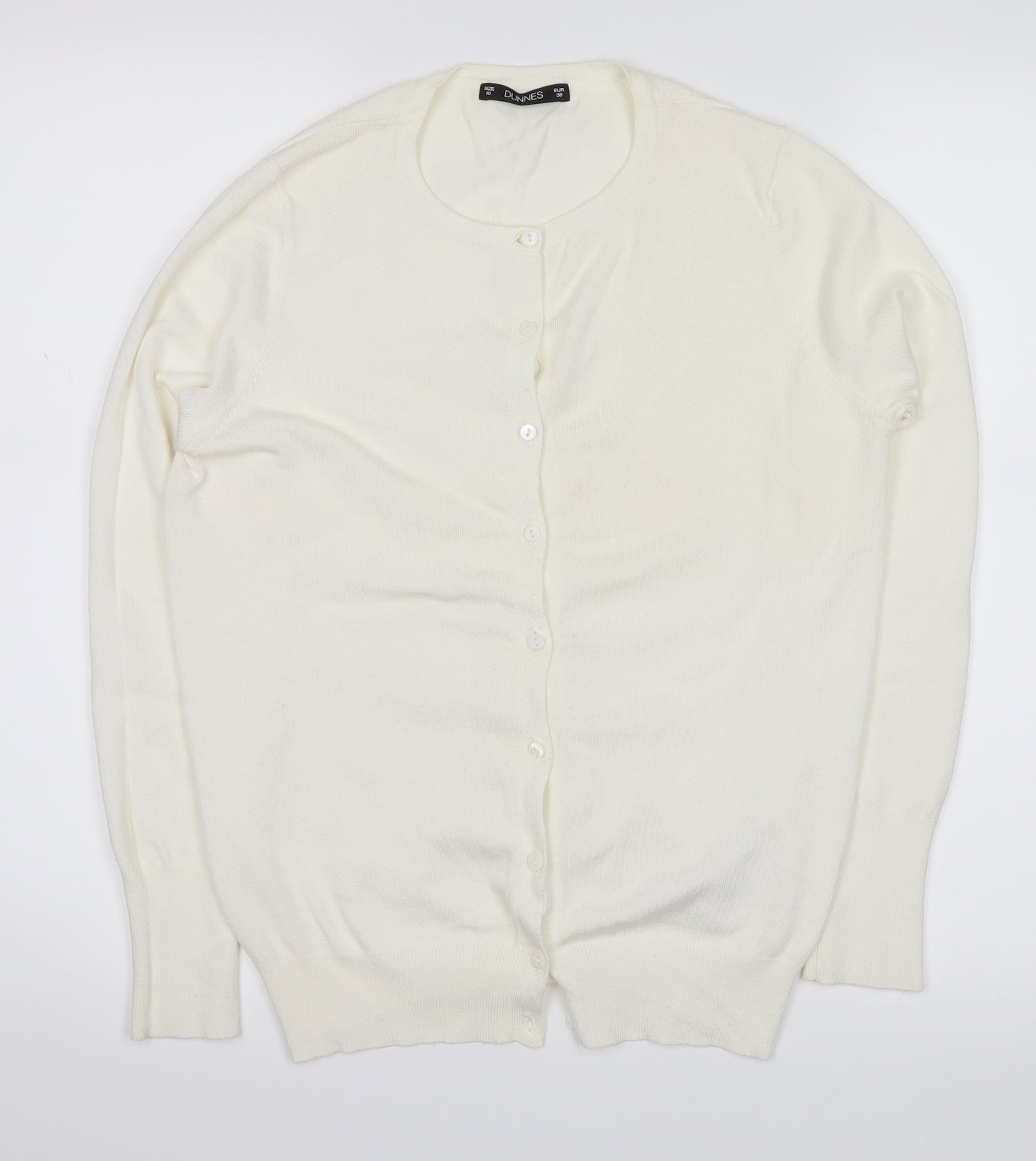 dunnes Womens White   Cardigan Jumper Size 10