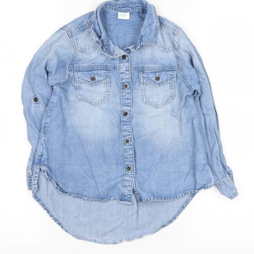 NEXT Girls Blue   Basic Button-Up Size 6 Years