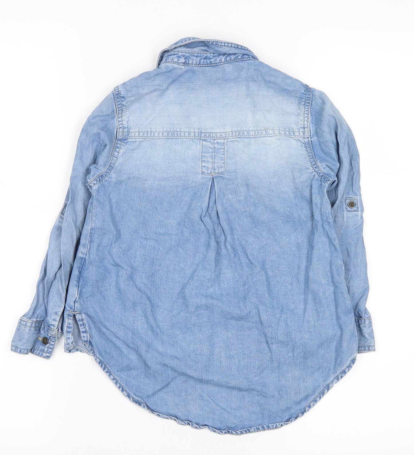 NEXT Girls Blue   Basic Button-Up Size 6 Years