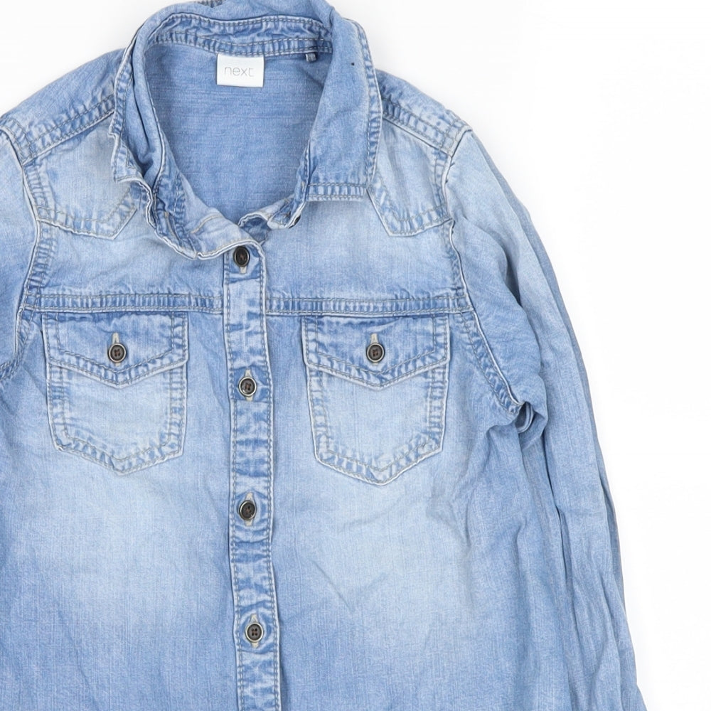 NEXT Girls Blue   Basic Button-Up Size 6 Years