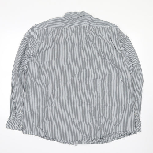 Taylor & Wright Mens Grey Striped   Dress Shirt Size 18