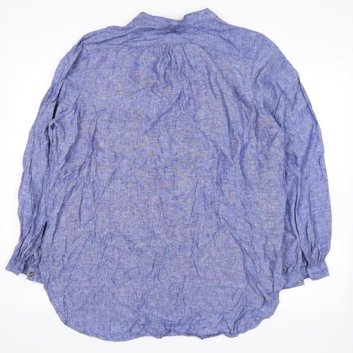 Marks and Spencer Womens Blue   Basic Button-Up Size 16