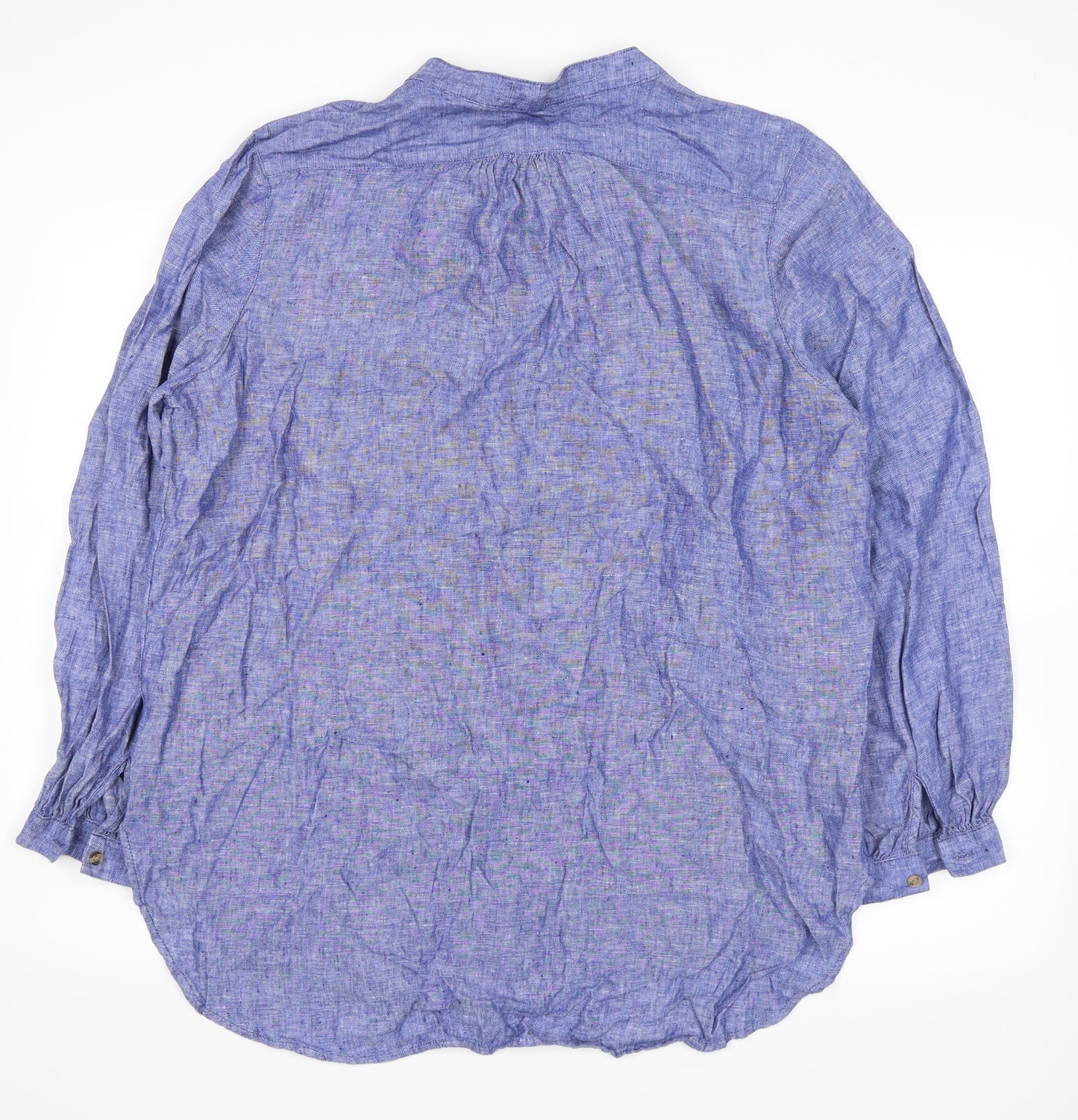 Marks and Spencer Womens Blue   Basic Button-Up Size 16