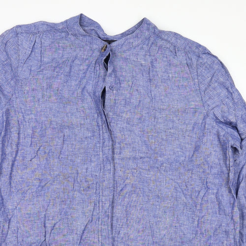 Marks and Spencer Womens Blue   Basic Button-Up Size 16
