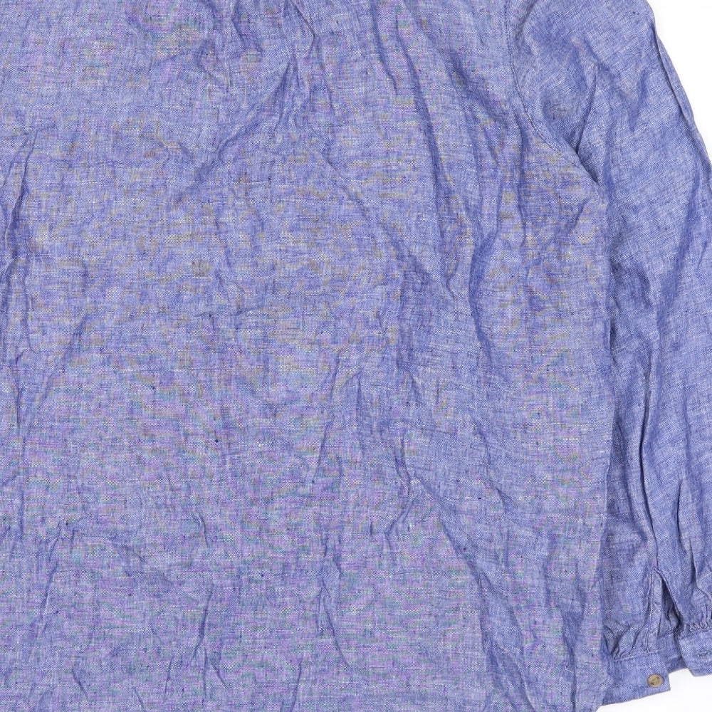 Marks and Spencer Womens Blue   Basic Button-Up Size 16