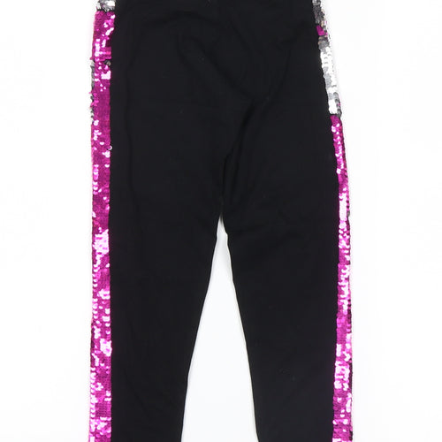 Nutmeg Girls Black   Pedal Pusher Trousers Size 7-8 Years
