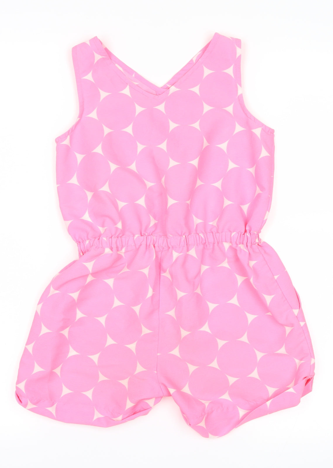 NEXT Girls Pink Polka Dot Microfibre Shorts One-Piece Size 8 Years