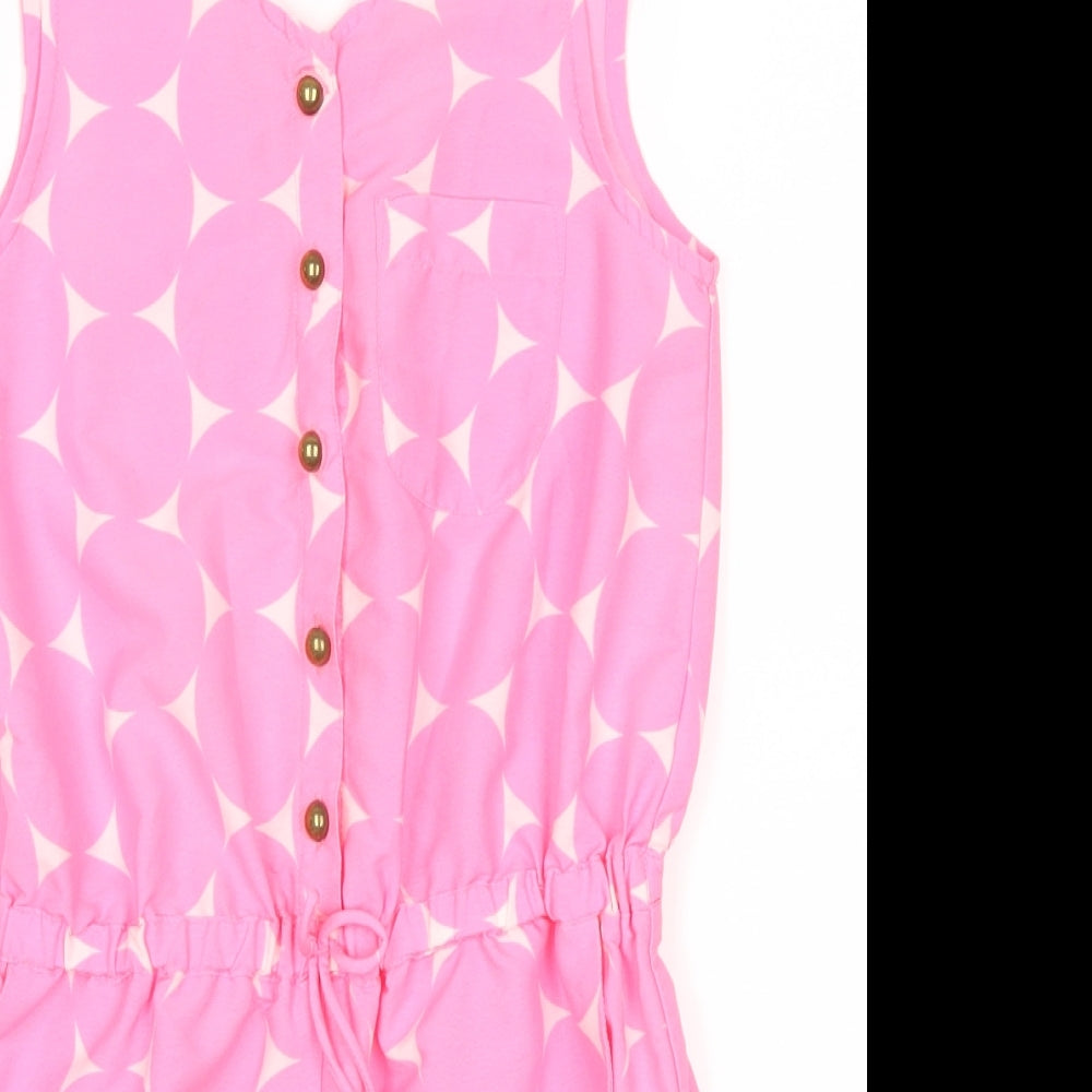 NEXT Girls Pink Polka Dot Microfibre Shorts One-Piece Size 8 Years