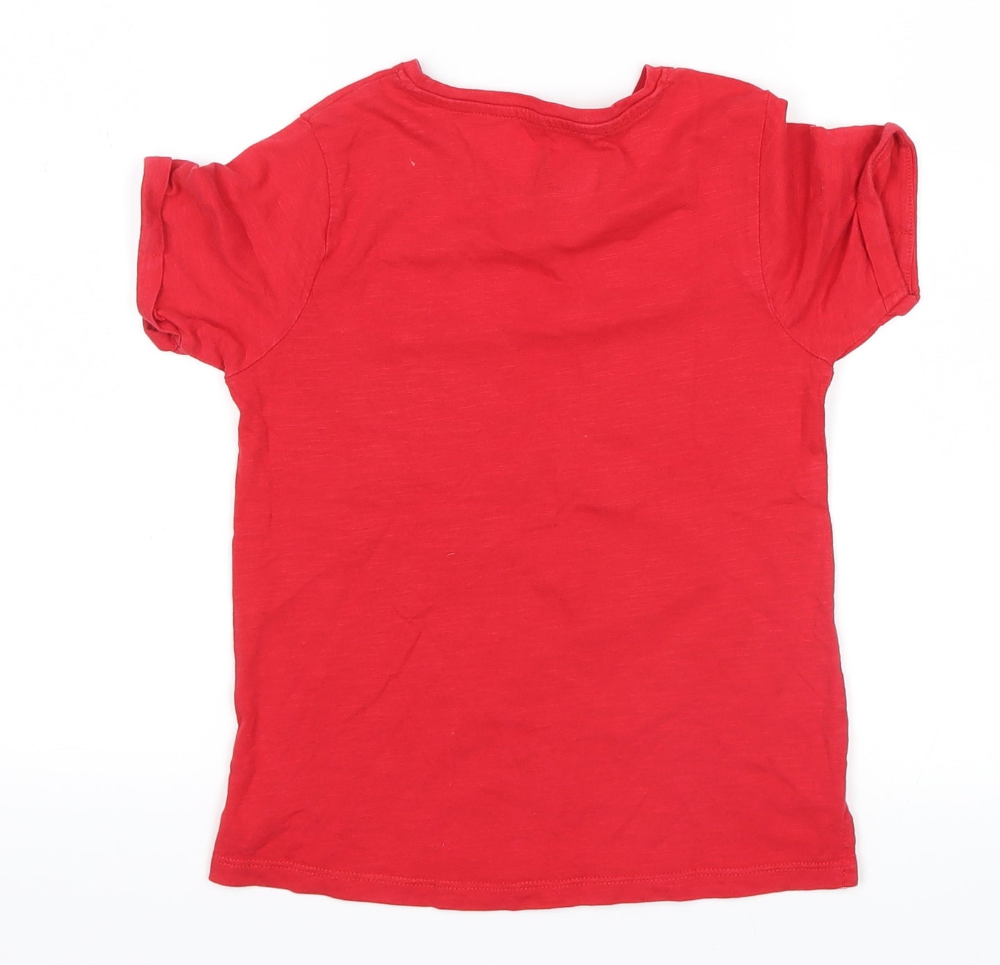 Matalan Girls Red  Microfibre Basic T-Shirt Size 7 Years  - #love