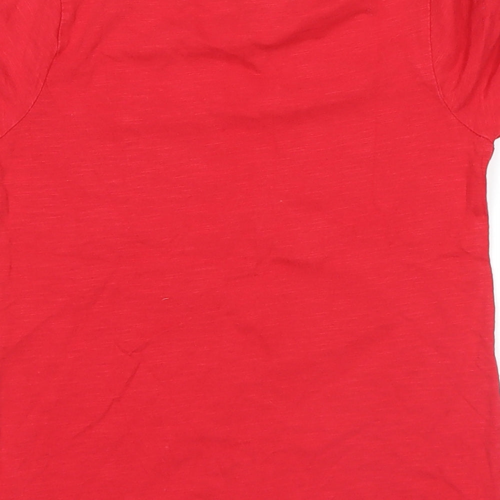 Matalan Girls Red  Microfibre Basic T-Shirt Size 7 Years  - #love