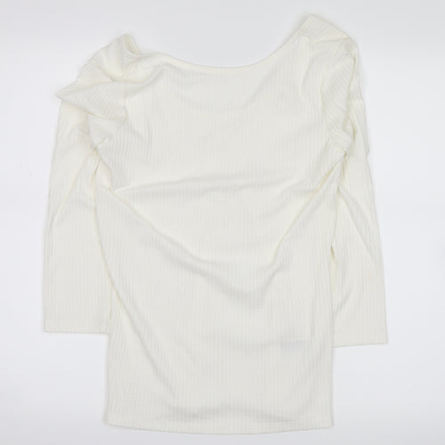 H&M Womens White   Pullover Jumper Size M