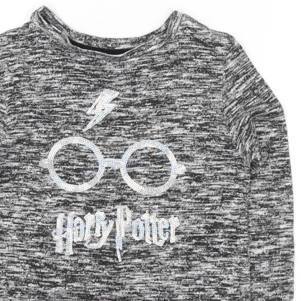 Harry Potter Girls Grey   Pullover Jumper Size 7-8 Years  - harry potter