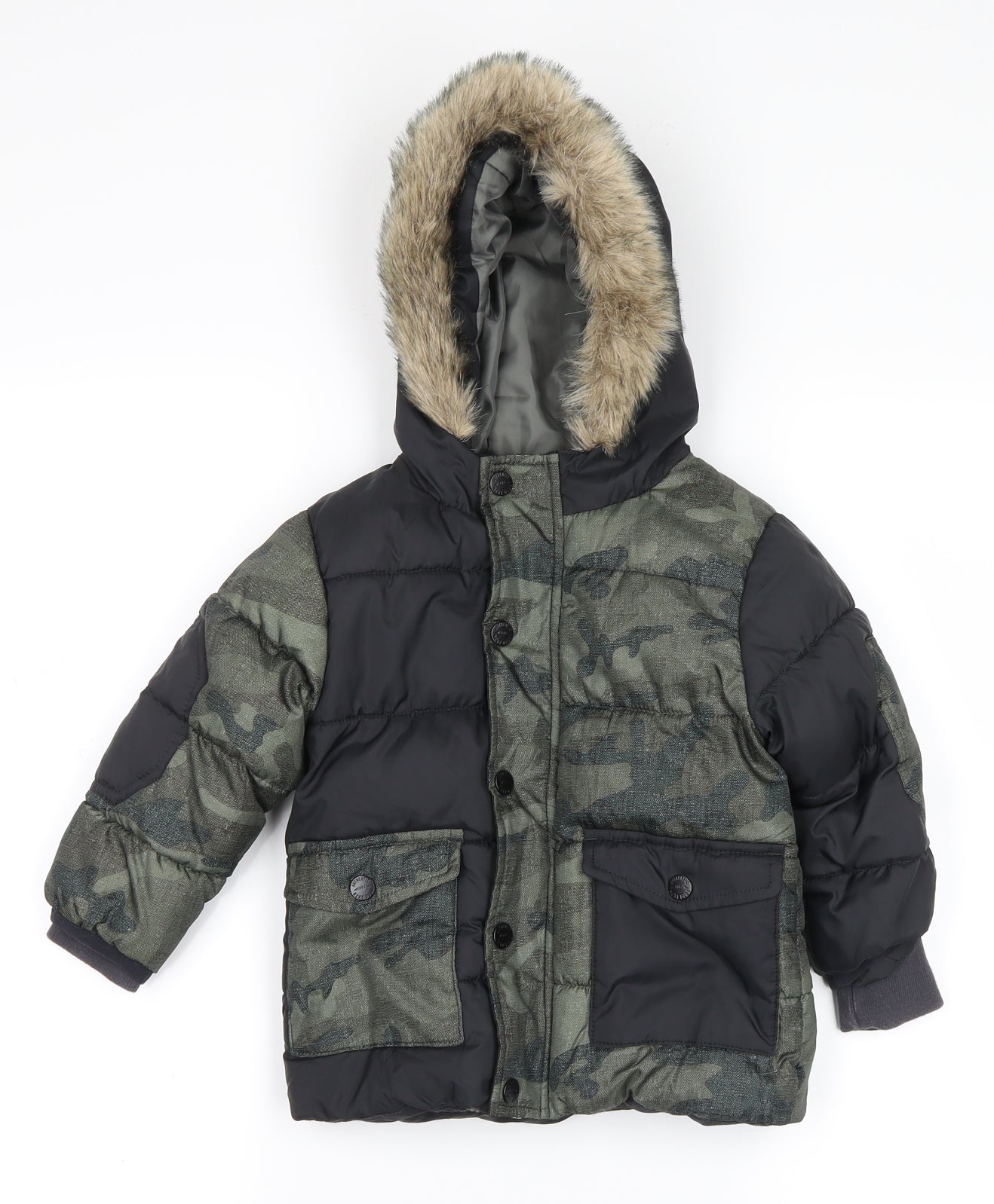 NEXT Boys Green Camouflage  Jacket Coat Size 2 Years