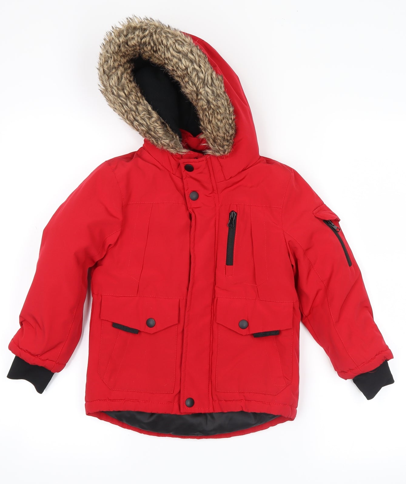 Nutmeg Boys Red   Puffer Jacket Coat Size 3-4 Years