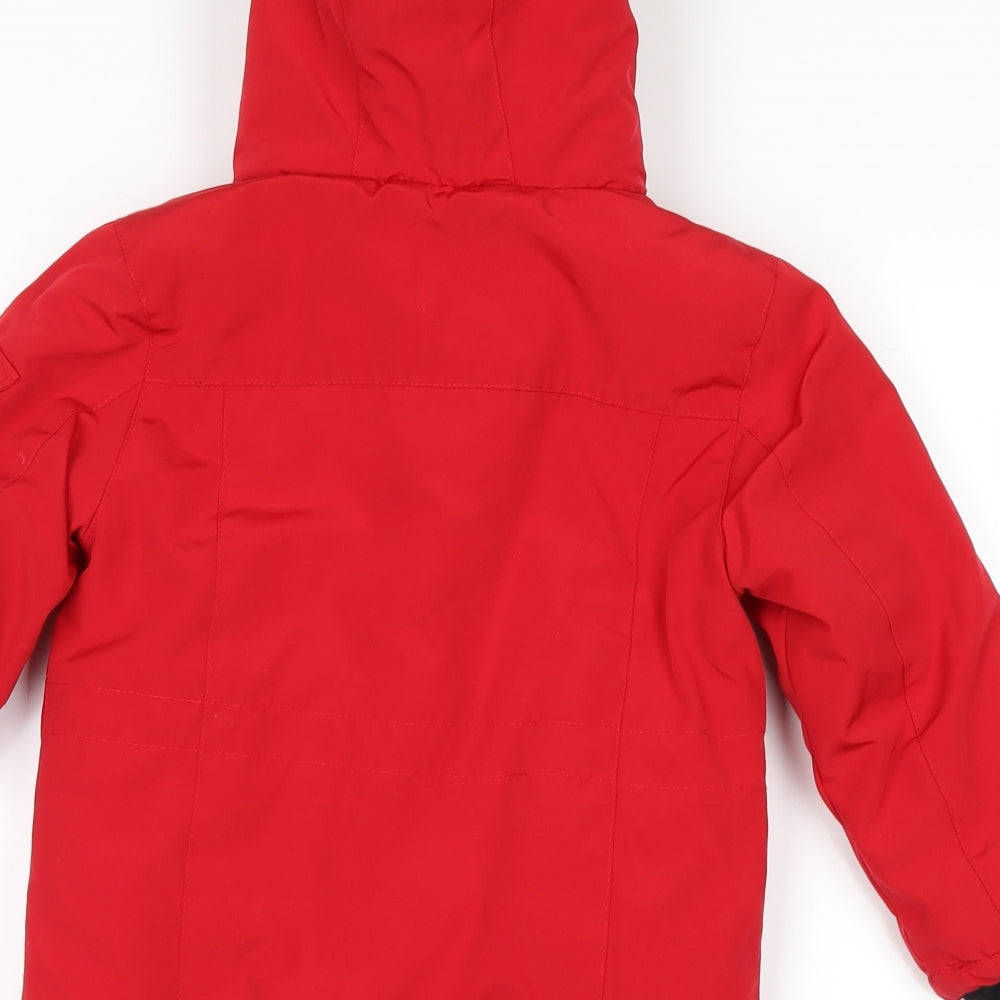 Nutmeg Boys Red   Puffer Jacket Coat Size 3-4 Years