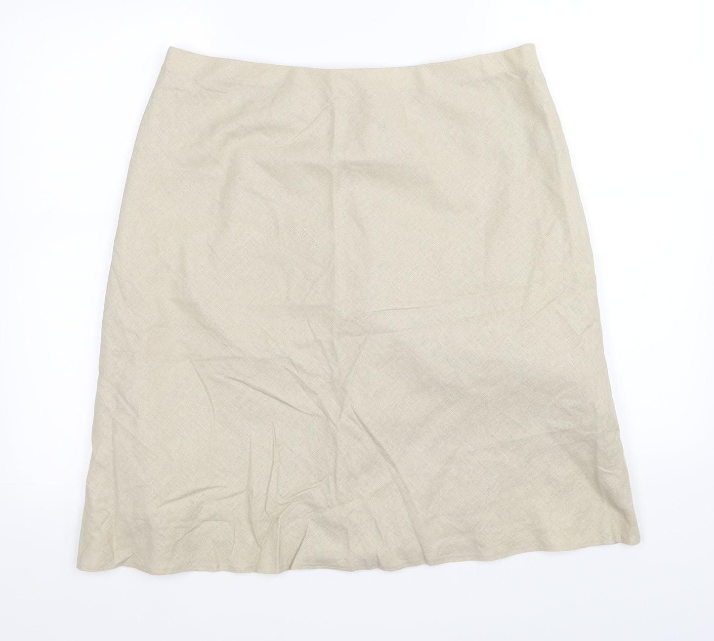 Marks and Spencer Womens Beige   A-Line Skirt Size 16