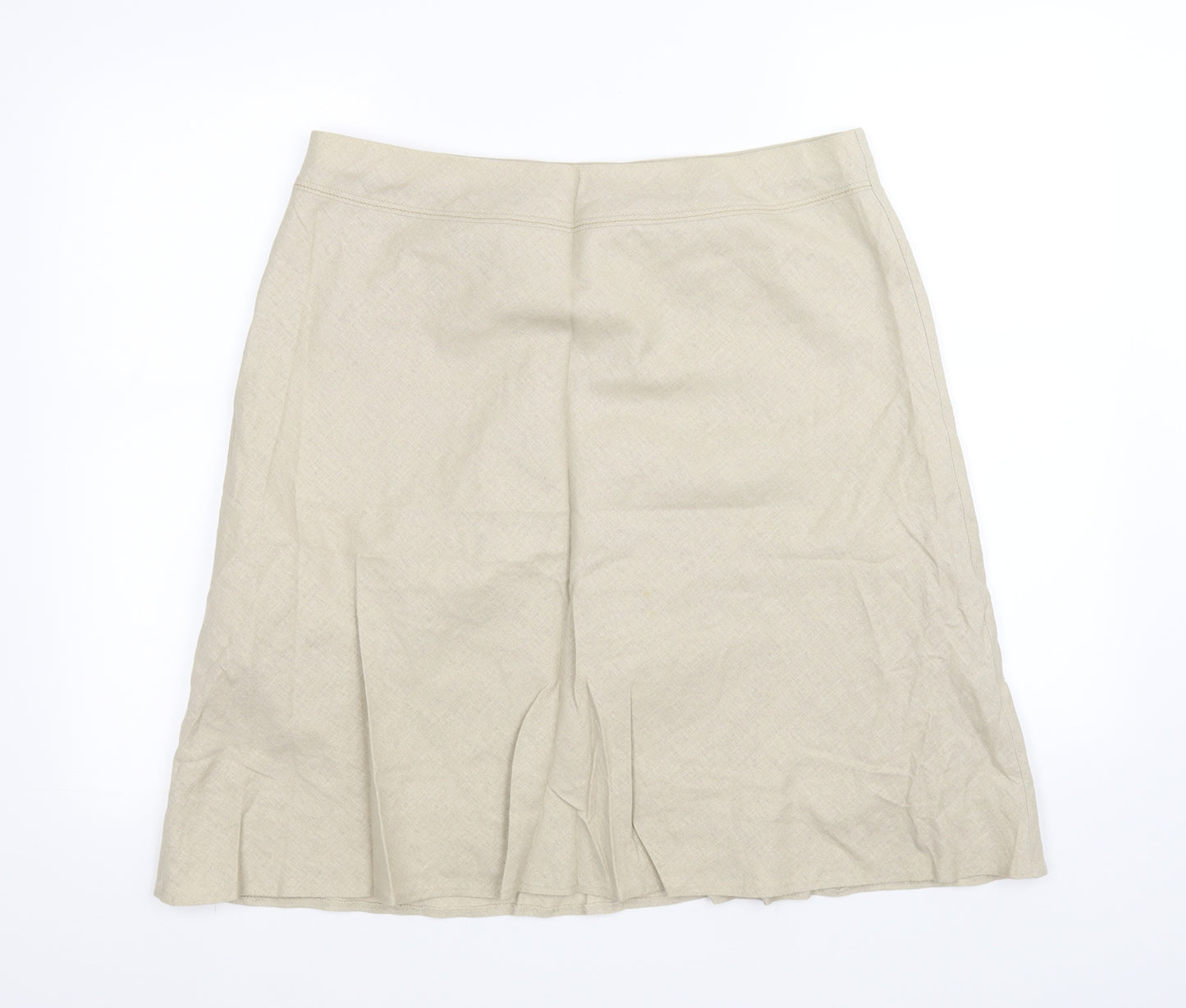 Marks and Spencer Womens Beige   A-Line Skirt Size 16
