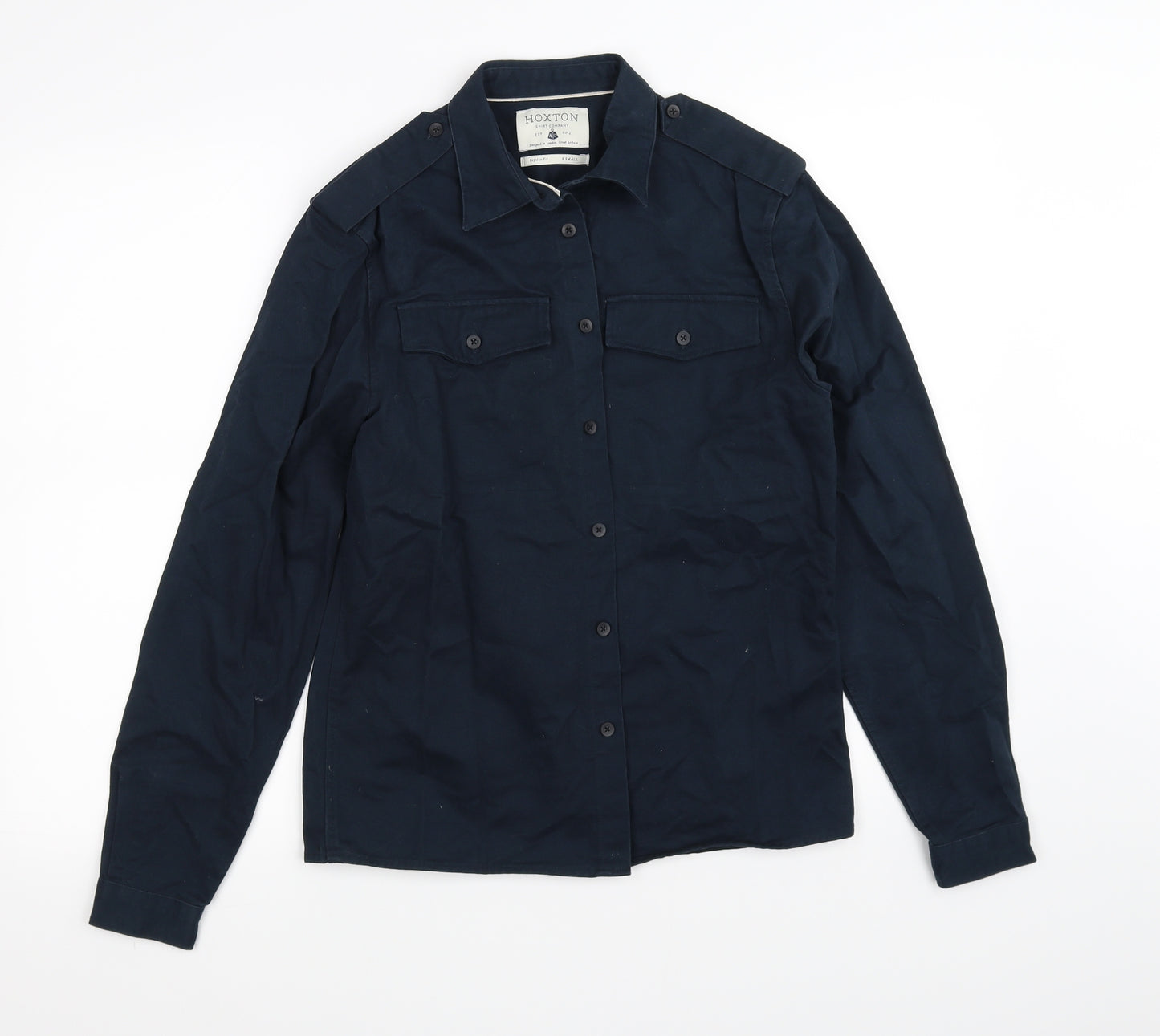 hoxton Mens Blue   Overcoat Coat Size XS
